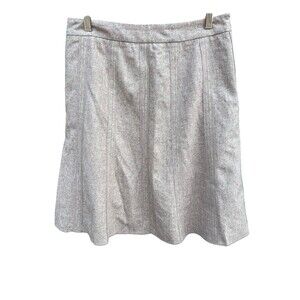 Merona Size 4 Beige Heather Wool Blend A line pleated Skirt Fully Lined